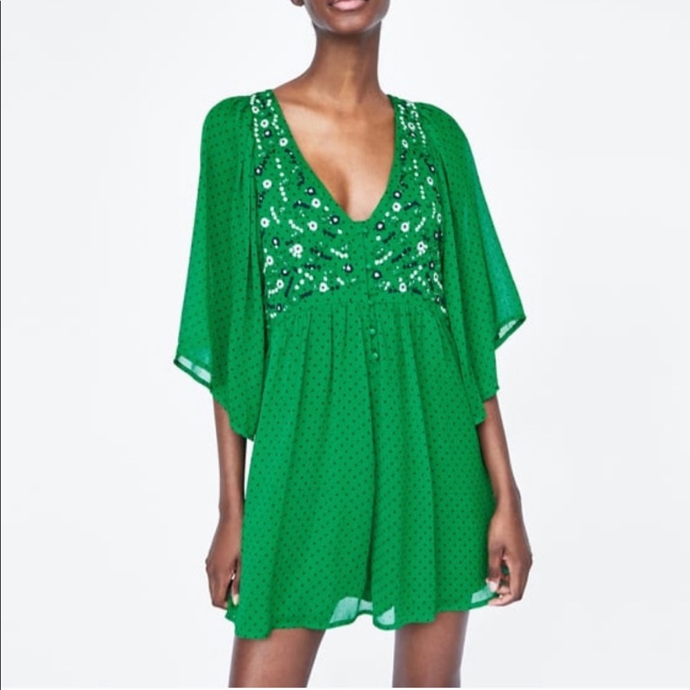 Zara polka dot romper